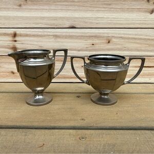 Vintage Silver Plated Universal Landers Frary Clark Creamer Dish and Sugar Bowl